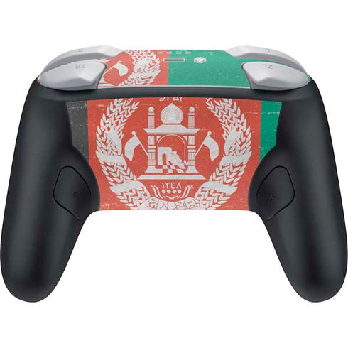 Afghanistan Flag Distressed Nintendo Switch 2 (2025) Pro Controller Skin