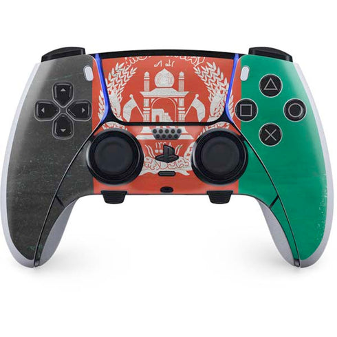 Afghanistan Flag Distressed PS5 DualSense Edge Pro Controller Skin