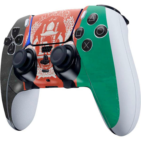 Afghanistan Flag Distressed PS5 DualSense Edge Pro Controller Skin