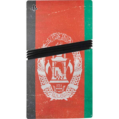 Afghanistan Flag Distressed PS5 Pro Bundle Skin