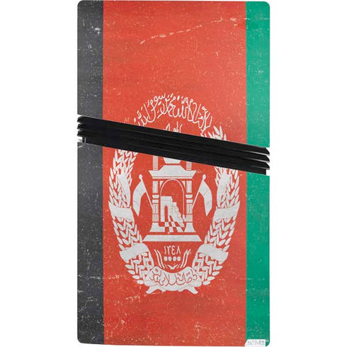 Afghanistan Flag Distressed PS5 Pro Console Skin