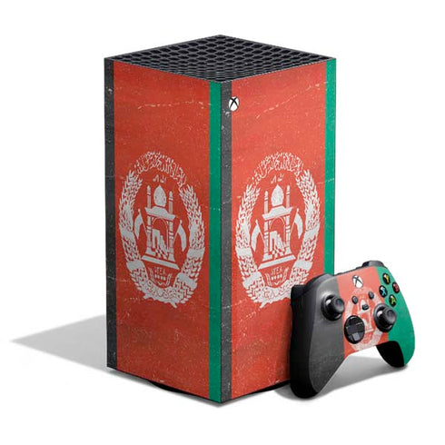 Afghanistan Flag Distressed XBox Series X Digital Edition Bundle Skin