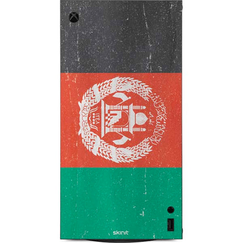 Afghanistan Flag Distressed XBox Series X Digital Edition Console Skin
