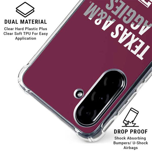 Texas A&M University Aggies Galaxy A36 5G Clear Case
