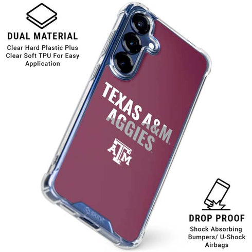 Texas A&M University Aggies Galaxy S25 Clear Case