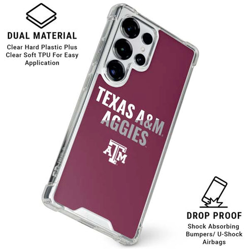 Texas A&M University Aggies Galaxy S25 Ultra Clear Case