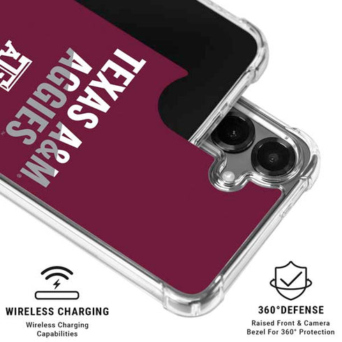 Texas A&M University Aggies Galaxy S26 Clear Case