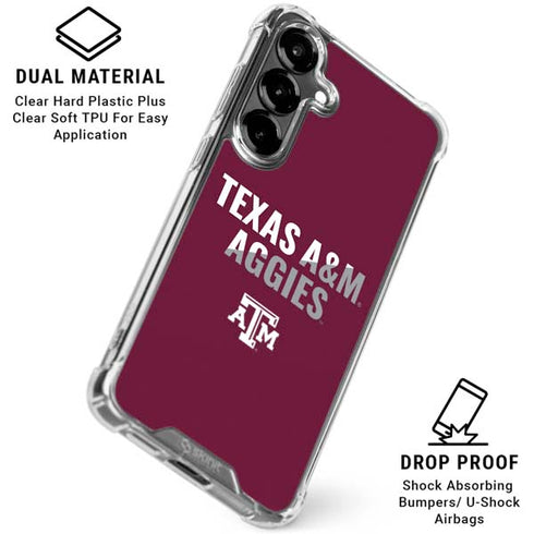 Texas A&M University Aggies Galaxy S26 Clear Case