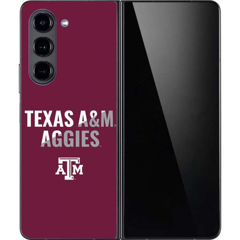 Texas A&M University Aggies Galaxy Z Fold5 5G Skin