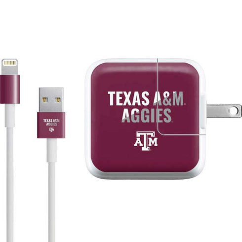 Texas A&M University Aggies iPad Charger (10W USB) Skin