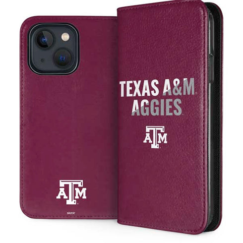 Texas A&M University Aggies iPhone 15 Folio Case