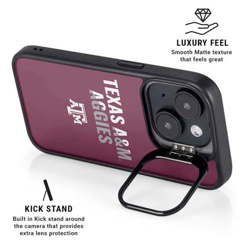 Texas A&M University Aggies iPhone 15 Kickstand Case