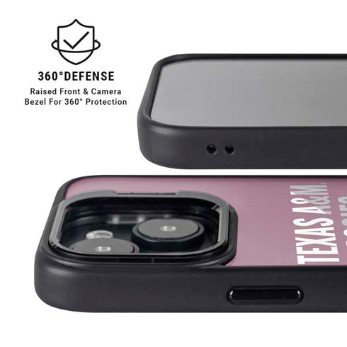 Texas A&M University Aggies iPhone 15 Kickstand Case