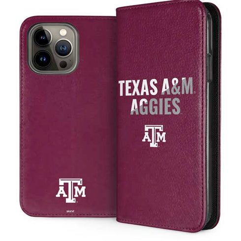 Texas A&M University Aggies iPhone 15 Pro Max Folio Case