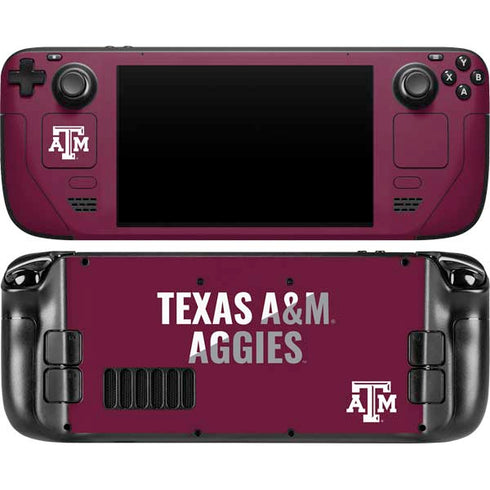 Texas A&M University Aggies Steam Deck Handheld Gaming Computer OLED Skin