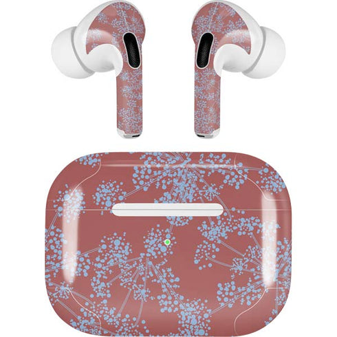 Airy Blue Floral AirPods Skins