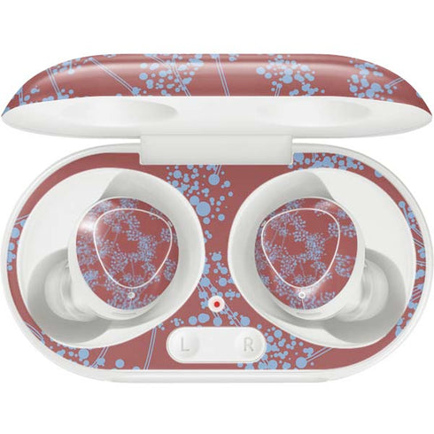 Airy Blue Floral Galaxy Buds Plus Skin