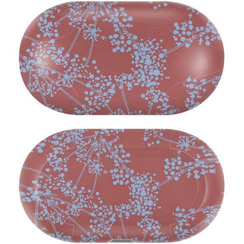 Airy Blue Floral Galaxy Buds Plus Skin