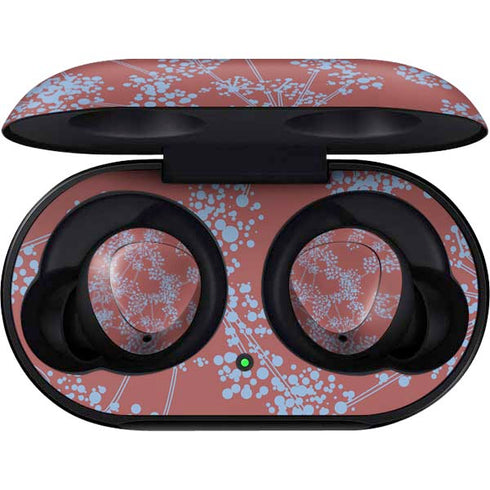Airy Blue Floral Galaxy Buds Skin
