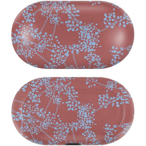 Airy Blue Floral Galaxy Buds Skin