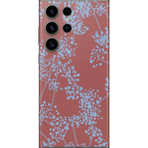 Airy Blue Floral Galaxy Skins