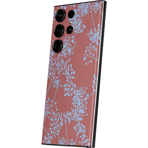 Airy Blue Floral Galaxy Skins