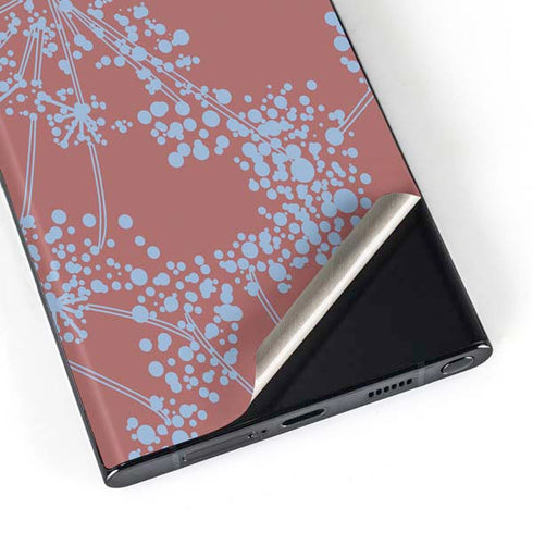 Airy Blue Floral Galaxy Skins