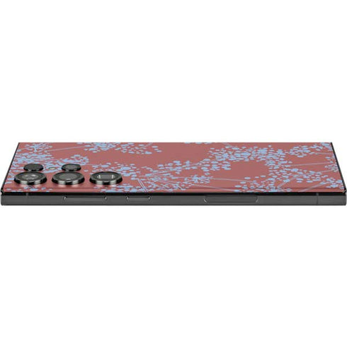 Airy Blue Floral Galaxy Skins