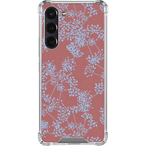 Airy Blue Floral Galaxy S24 FE Clear Case
