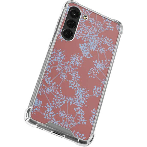 Airy Blue Floral Galaxy S24 FE Clear Case