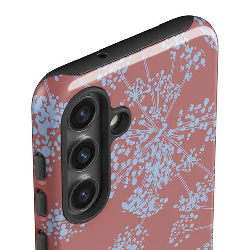 Airy Blue Floral Galaxy S25 Plus Impact Case
