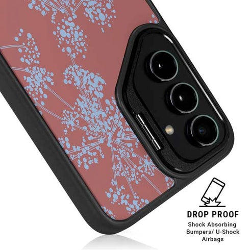Airy Blue Floral Galaxy S25 Plus Kickstand Case