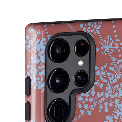 Airy Blue Floral Galaxy S25 Ultra Impact Case