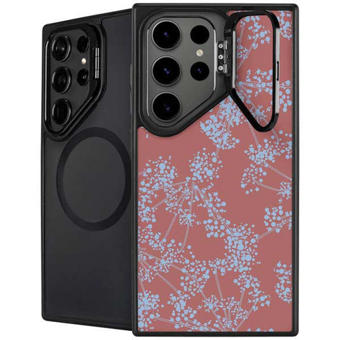 Airy Blue Floral Galaxy S25 Ultra Kickstand Case