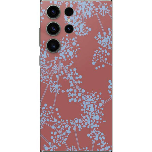 Airy Blue Floral Galaxy S24 Ultra Skin