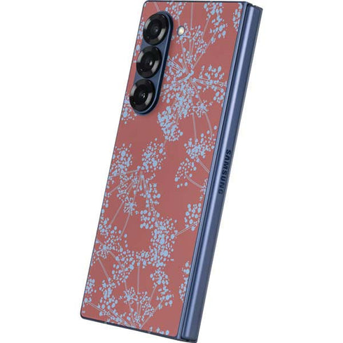 Airy Blue Floral Galaxy Z Fold6 Skin