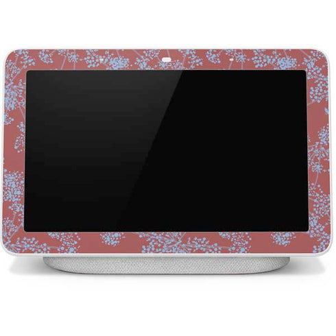 Airy Blue Floral Google Home Hub Skin