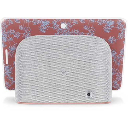 Airy Blue Floral Google Home Hub Skin