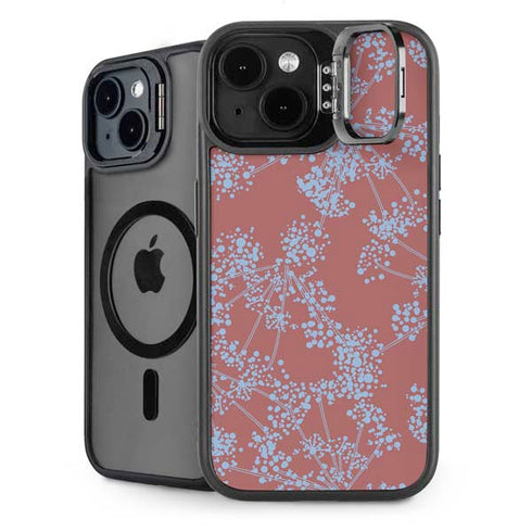 Airy Blue Floral iPhone 13 Kickstand Case