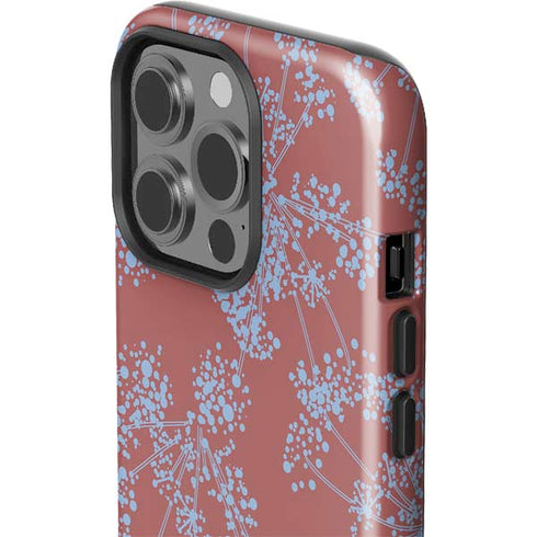 Airy Blue Floral iPhone 15 Pro Impact Case