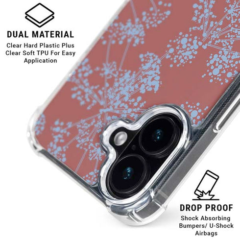 Airy Blue Floral iPhone 16 MagSafe Case