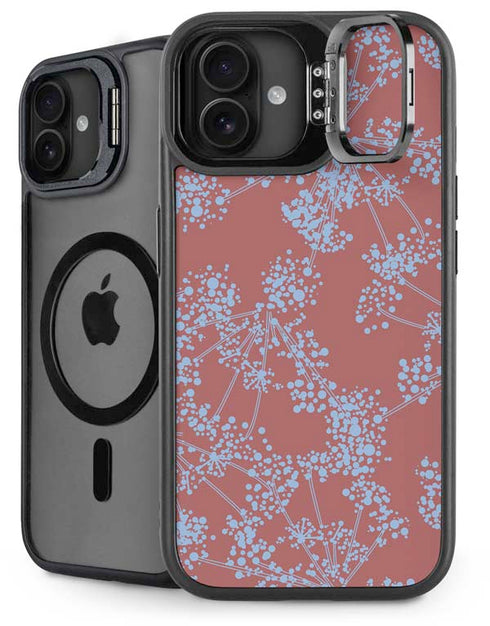 Airy Blue Floral iPhone 16 Plus Kickstand Case