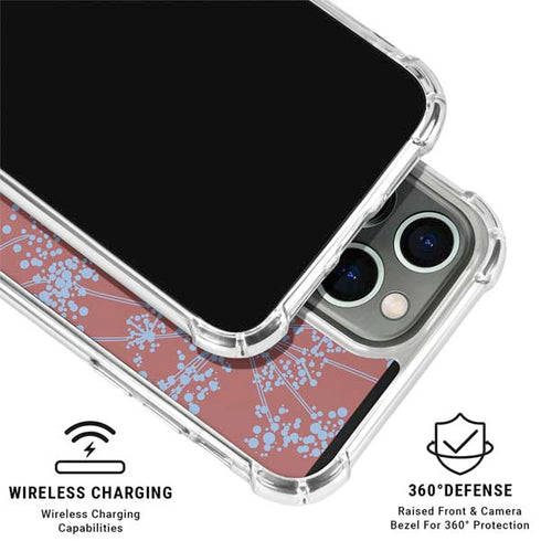 Airy Blue Floral iPhone 16 Pro Clear Case