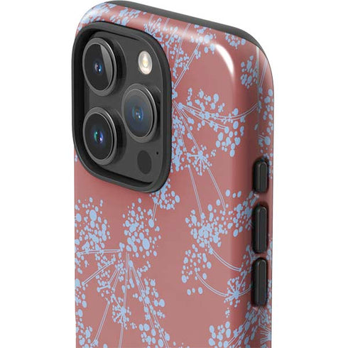 Airy Blue Floral iPhone 16 Pro Impact Case
