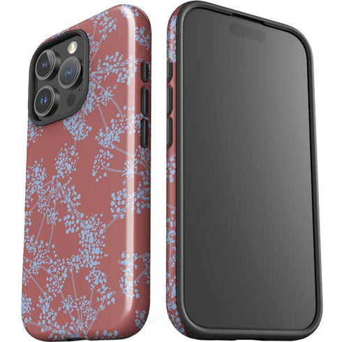 Airy Blue Floral iPhone 16 Pro Impact Case