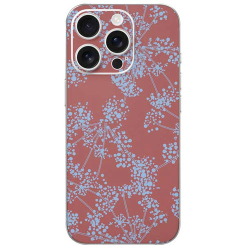 Airy Blue Floral iPhone 16 Pro Skin