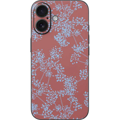 Airy Blue Floral iPhone 16 Skin