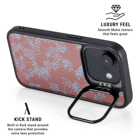 Airy Blue Floral iPhone 16e Kickstand Case
