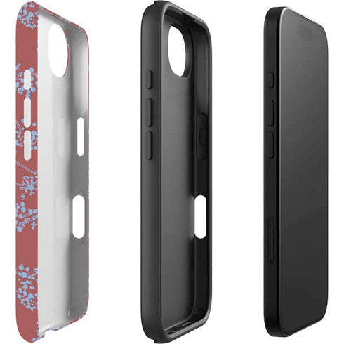 Airy Blue Floral iPhone 16e Impact Case