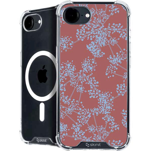 Airy Blue Floral iPhone 16e MagSafe Case